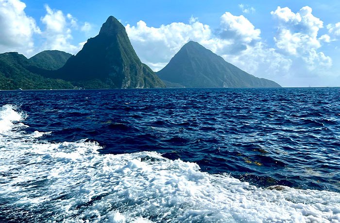 The Pitons in Soufriere - Saint Lucia