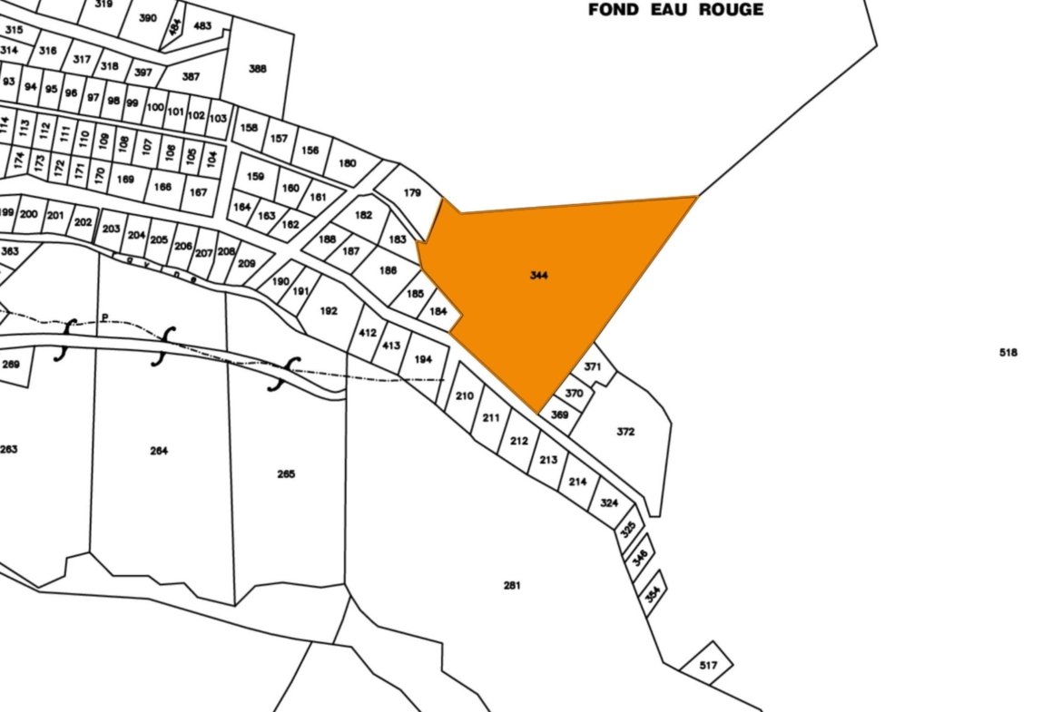 Map of Land for sale in Anse La Raye