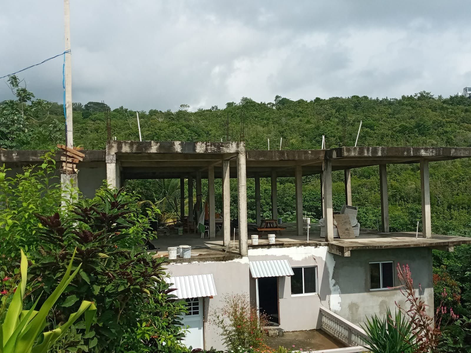 Unfinished part of Home for Sale in Savannes Bay