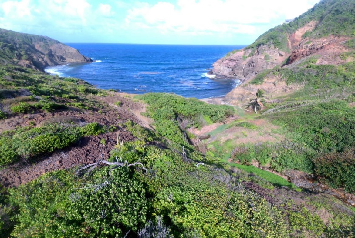 Arial View of Beachfront Land For Sale In Cap Estate