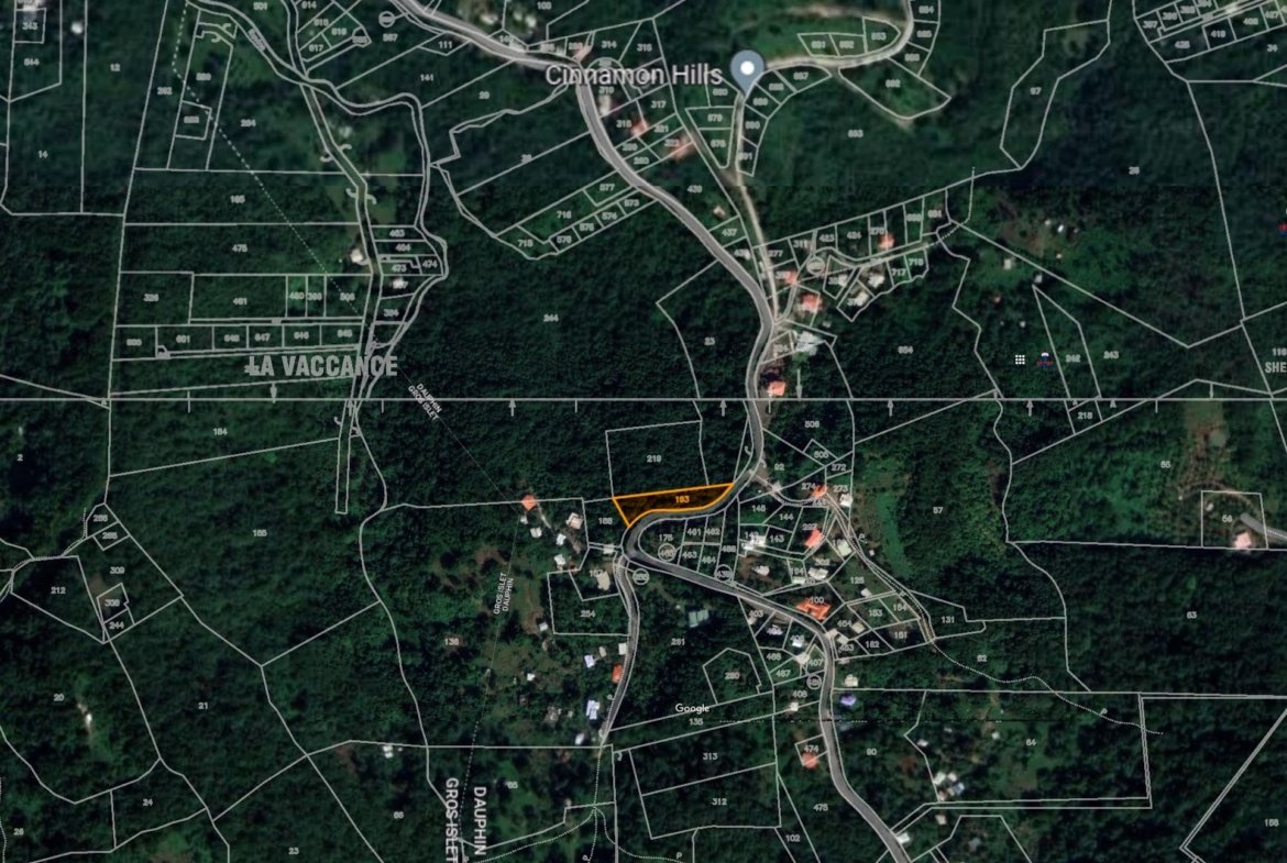 Satellite view of Land For Sale In River Mitant, Dauphin, Saint Lucia