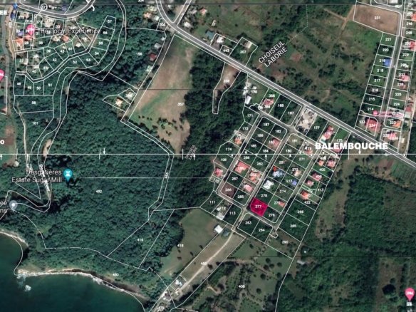 Satellite view of Residential Land For Sale In Laborie, Saint Lucia
