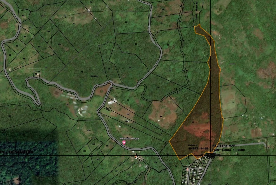 Satellite view with map Development Property for Sale In Des Barras