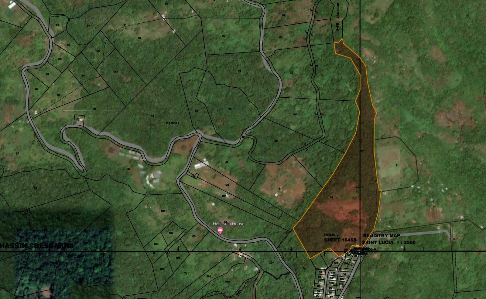 Satellite view with map Development Property for Sale In Des Barras