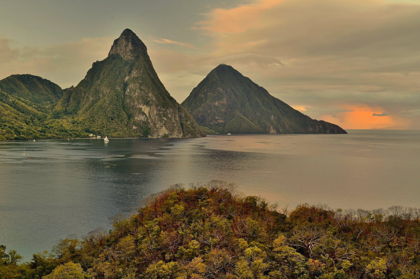 The Pitons in Soufriere - Saint Lucia