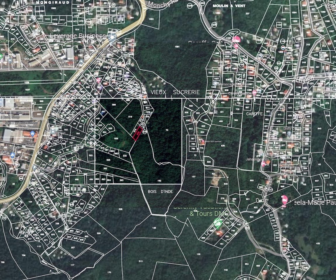Satellite Map - Land for sale in Gros Islet