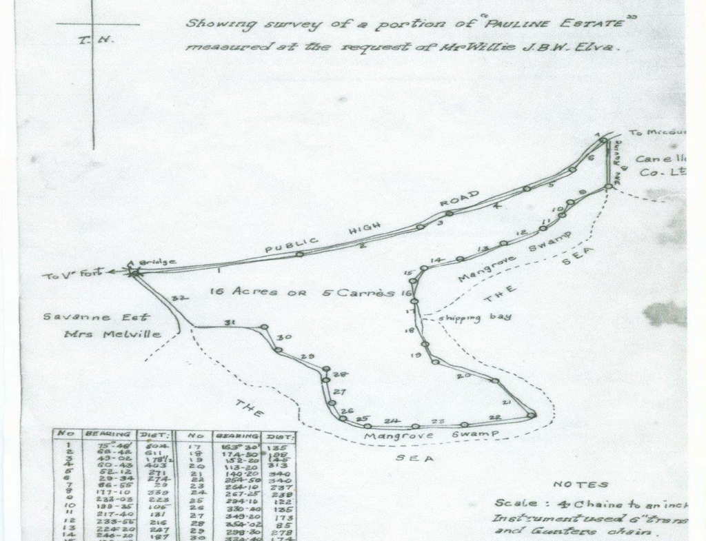 16 Acre home on Savannes Point - map