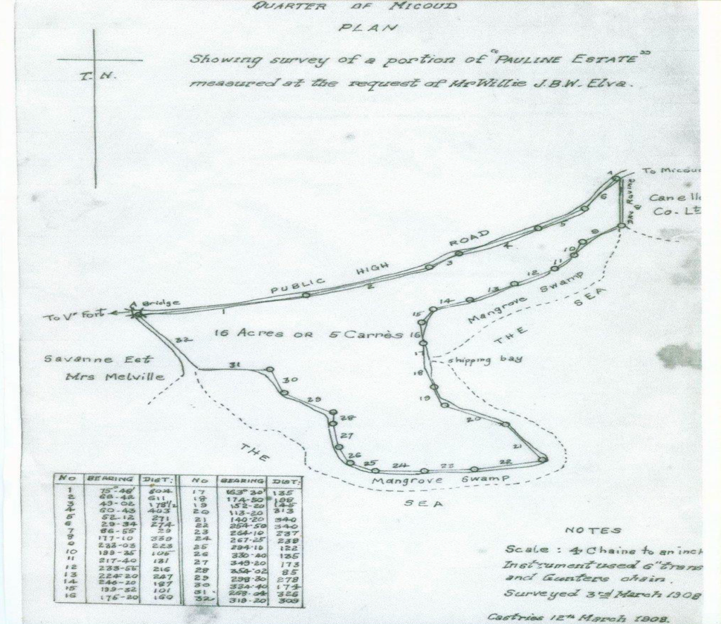 16 Acre home on Savannes Point - map