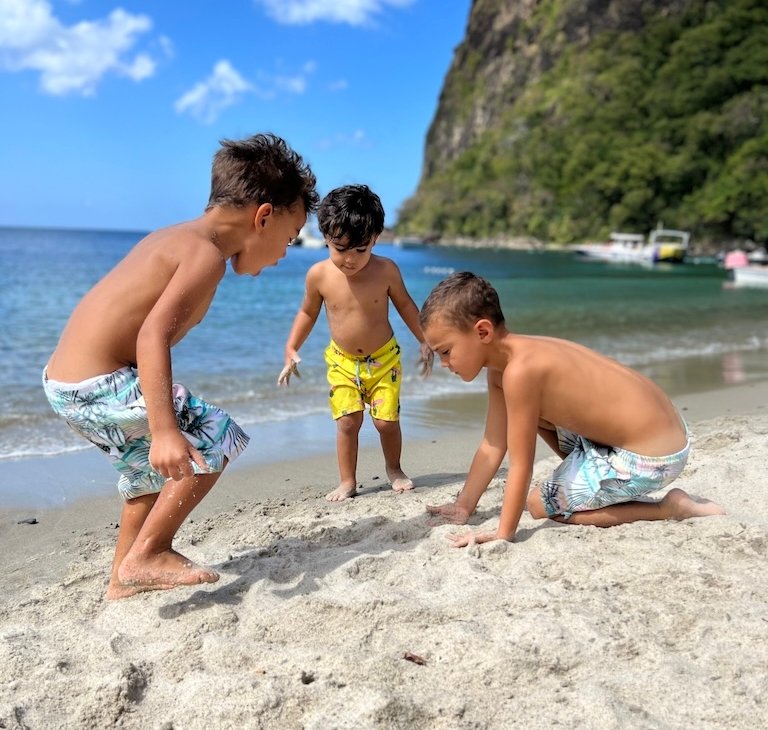 Visiting at Sugar Beach Resort in Saint Lucia