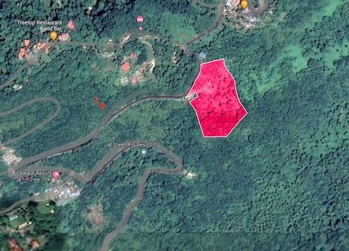 Satellite view of Beautiful Land for Sale in Soufriere, St. Lucia