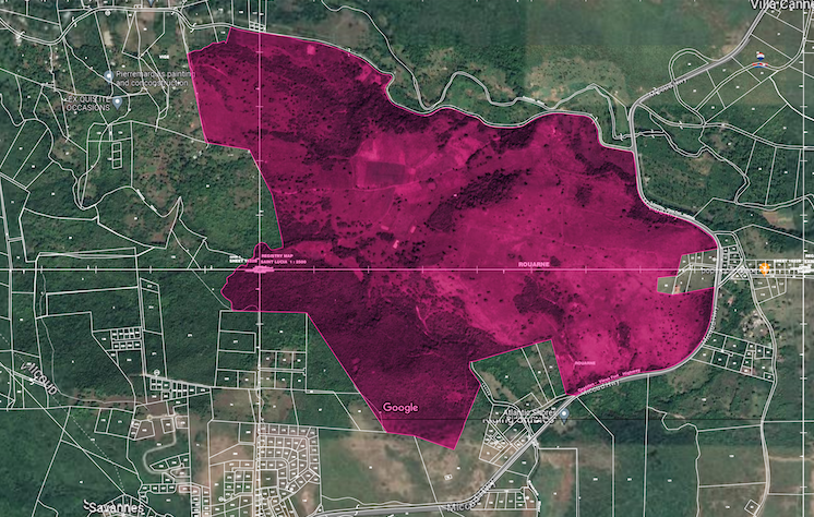 Satellite view of 472.7 Acres of Land for Sale in Micoud