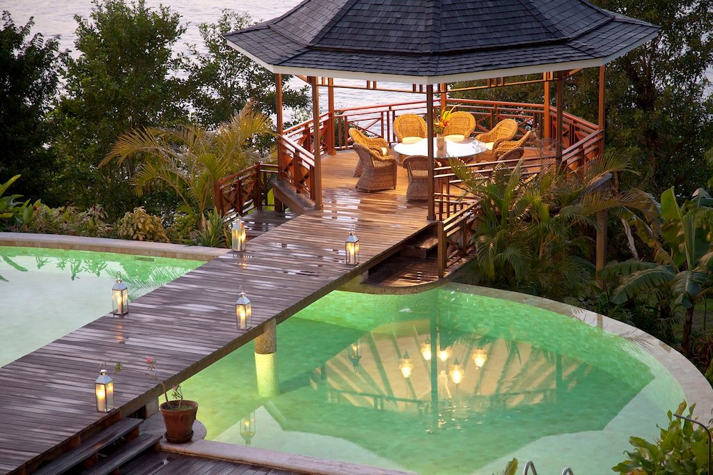 Pool of Luxury Villa For Sale in Marigot Bay, Saint Lucia