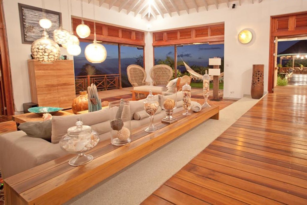 Living Room of Luxury Villa For Sale in Marigot Bay, Saint Lucia