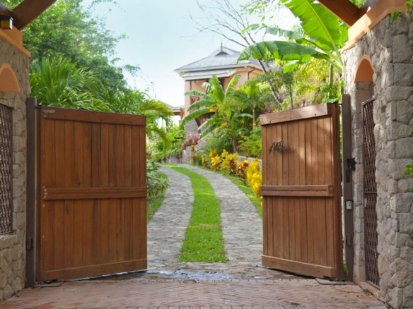 Gates of Luxury Villa For Sale in Marigot Bay, Saint Lucia